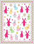 Playful Pink Bunny Sprinkle Collection Rug