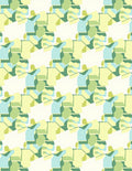 Abstract Geometric Green Blue Shapes Rug