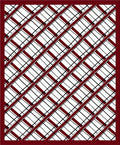 Crimson Black White Diagonal Plaid Rug