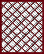 Crimson Black White Diagonal Plaid Rug