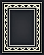 Modern Beige Geometric Lattice Rug