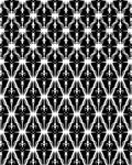 Black White Geometric Repeating Starburst Rug