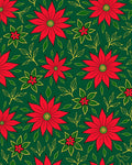 Vibrant Red Poinsettia Garden Rug