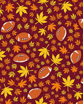 Crimson Leaf Football Medley Rug