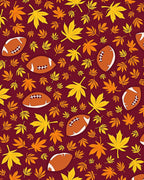 Crimson Leaf Football Medley Rug