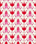 Bold Red Pink Paisley Symmetry Rug