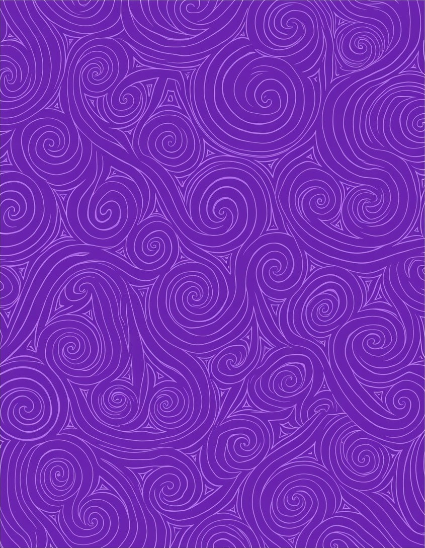 Deep Purple Swirling Lines Rug