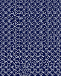 Ink White Abstract Interlocking Geometric Rug