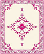 Vibrant Magenta Colonial Medallion Rug