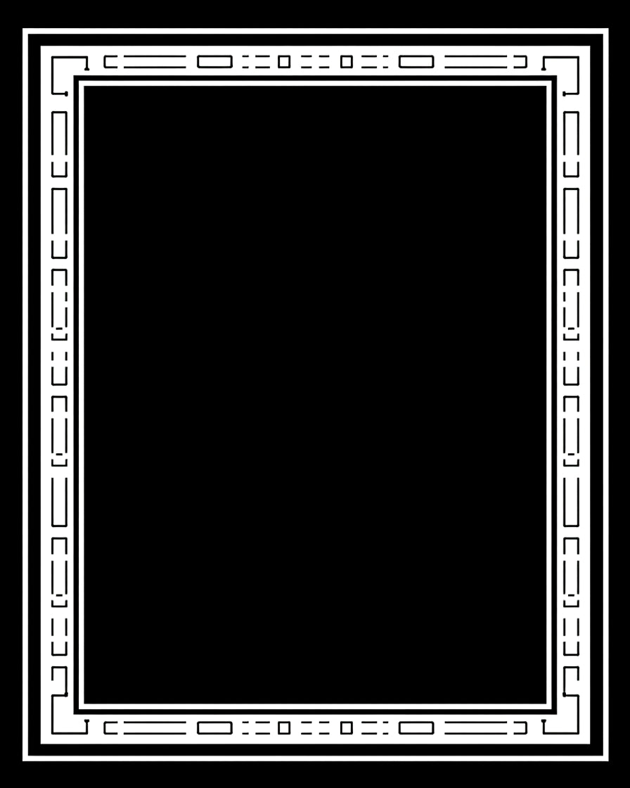 Modern White Geometric Frame Rug