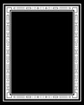 Modern White Geometric Frame Rug