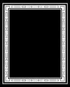 Modern White Geometric Frame Rug