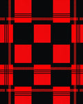 Lumberjack Crimson and Black Checkered Textile Rug