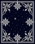 Deep Blue Snowflake Winter Night Rug