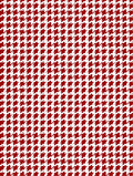 Classic Houndstooth Red White Rug