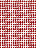 Classic Houndstooth Red White Rug