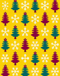 Deep Teal Plum Tree Snowflakes Rug
