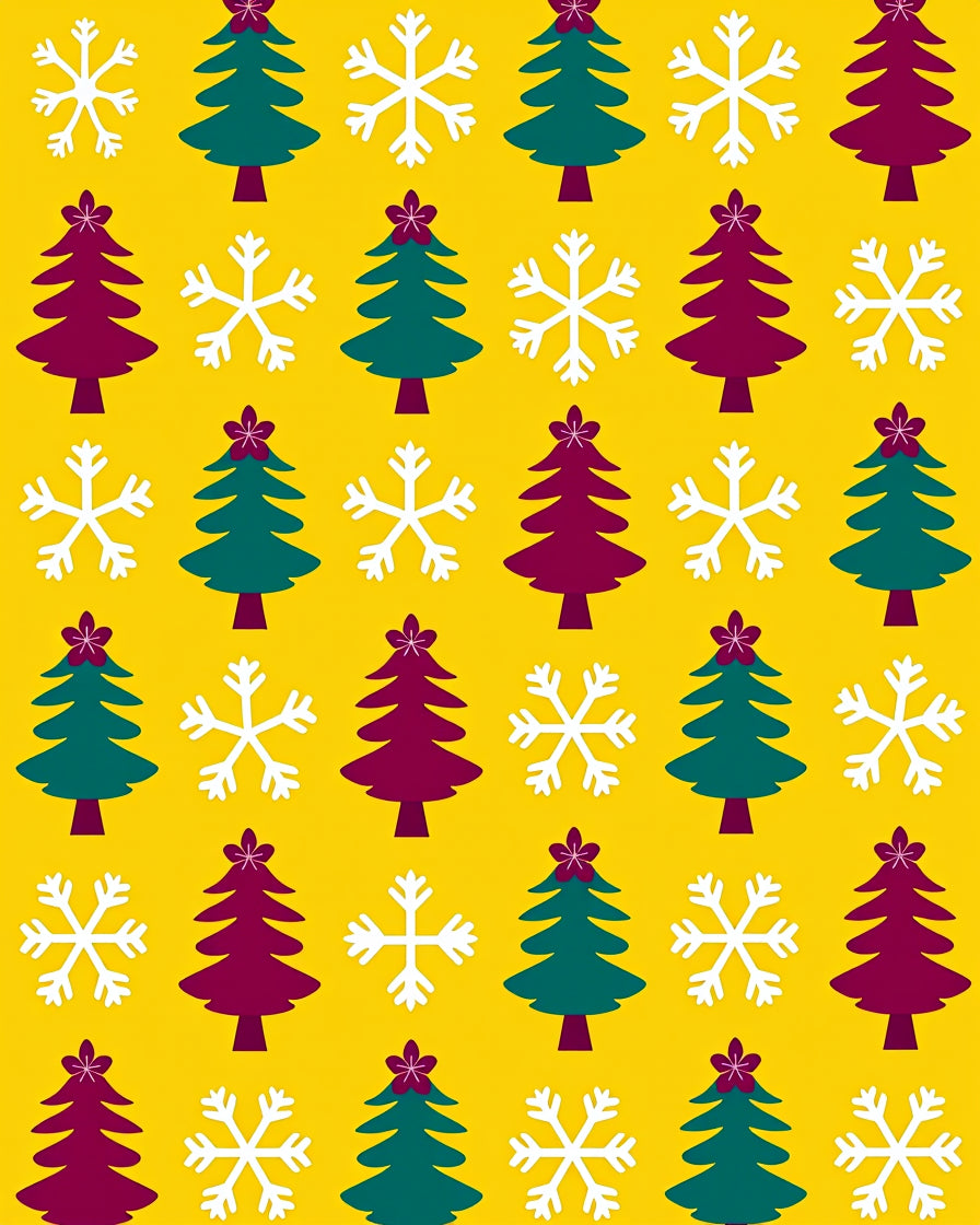Deep Teal Plum Tree Snowflakes Rug