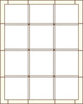 Minimalist Cream Grid Squares Rug