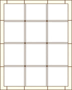 Minimalist Cream Grid Squares Rug