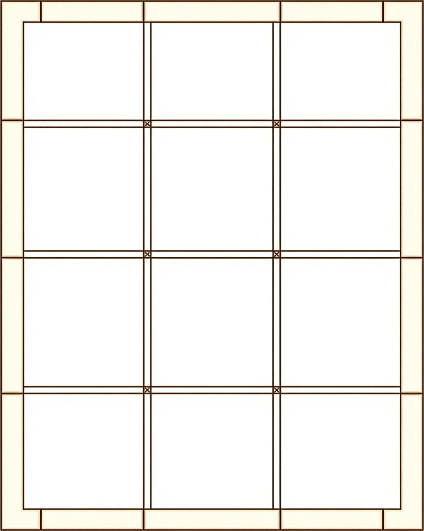 Minimalist Cream Grid Squares Rug