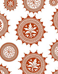 Terra Cotta Mandala Sunburst Rug