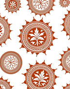 Terra Cotta Mandala Sunburst Rug