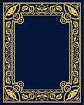 Elegant Gold Floral Border IndigoRug Rug