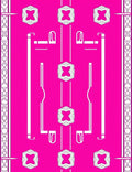 Hot Pink Geometric Hexagonal Medallion Rug