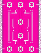 Hot Pink Geometric Hexagonal Medallion Rug