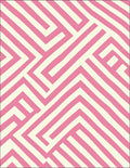 Soft Pink Geometric Maze Rug