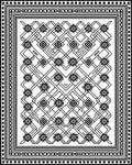 Bold Black Geometric Interlocking Stars Rug