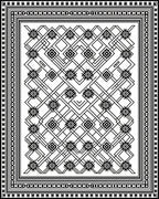 Bold Black Geometric Interlocking Stars Rug