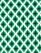 Teal Geometric Starburst Lattice Rug
