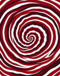 Crimson White Swirling Vortex Rug