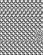 Black White Profile Repeat Rug