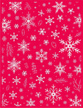 Red Snowflake Snowfall Winter Wonder Rug