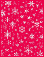 Red Snowflake Snowfall Winter Wonder Rug