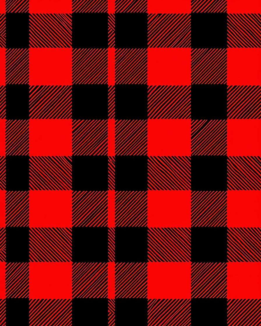 Bold Red Black Buffalo Check Square Rug
