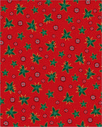 Crimson Scattered Starburst Floral Rug