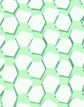 Mint Green Hexagonal Overlay Rug