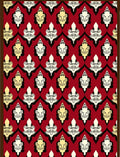 Crimson Red Ornate Paisley Motif Rug