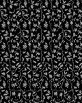 Black White Botanical Flourish Weave Rug