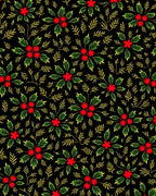 Festive Holly Berry Botanical Arrangement Rug