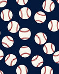 White Baseballs Red Stitching Scatter Rug