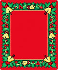 Festive Holiday Bells Holly Garland Rug