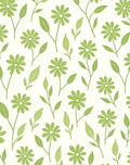Spring Green Floral Vine Rug
