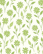 Spring Green Floral Vine Rug