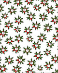 Festive Holly Berry Star Arrangement Rug