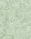 Emerald Green Swirling Lines Rug